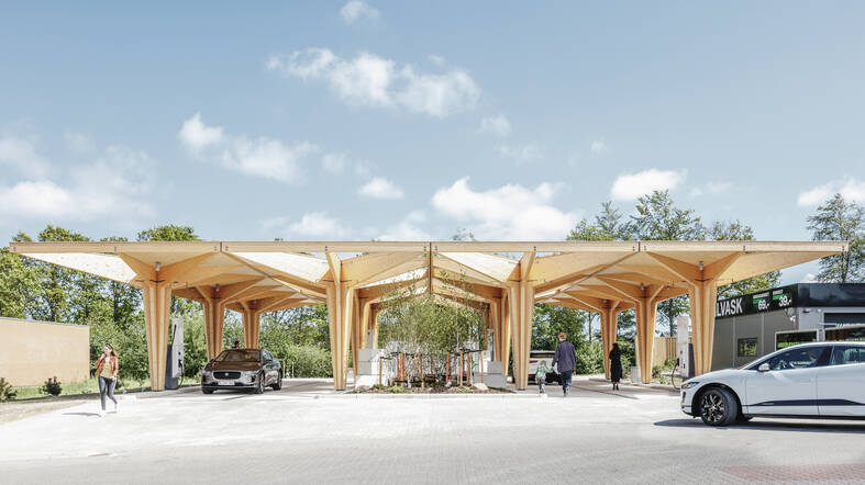 cobe places ultra fast charging stations cobe places ultra fast charging stations