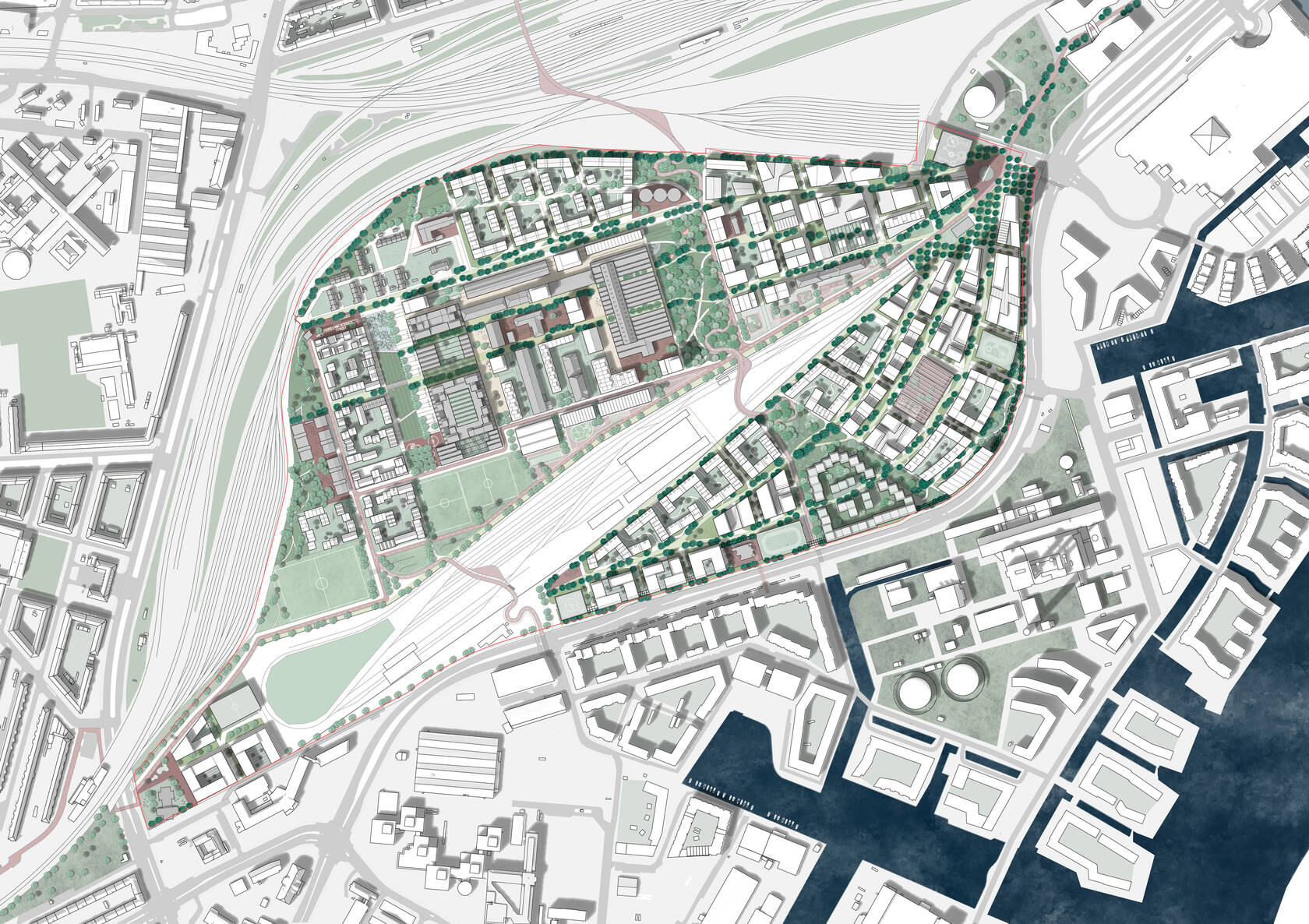 cobe jernbanebyen master plan cobe jernbanebyen master plan