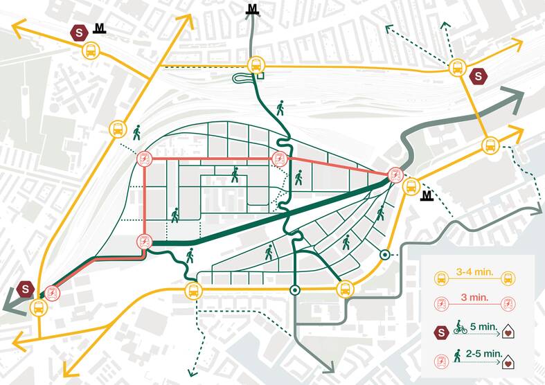 cobe jernbanebyen transportation network cobe jernbanebyen transportation network