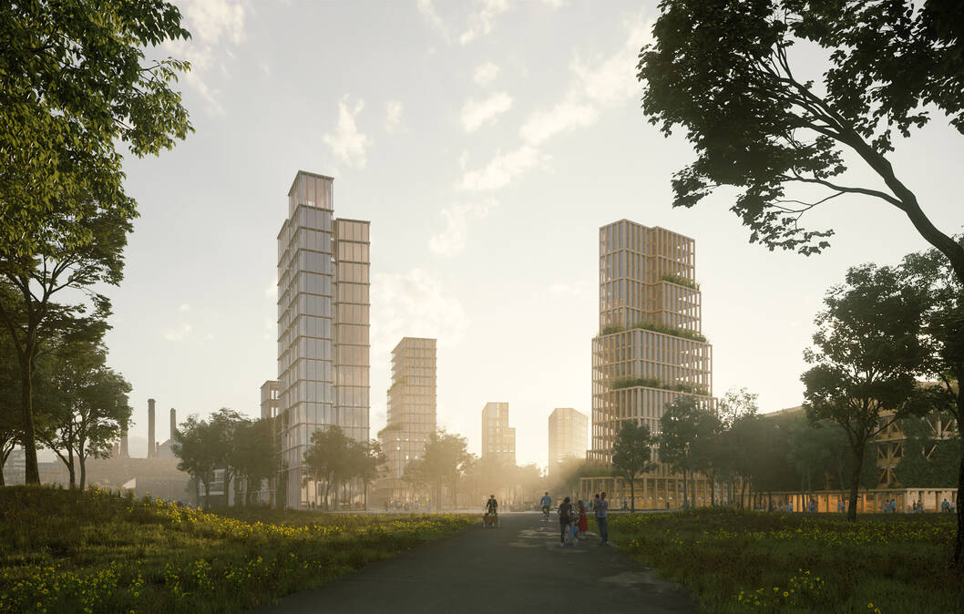 cobe jernbanebyen entrance render cobe jernbanebyen entrance render