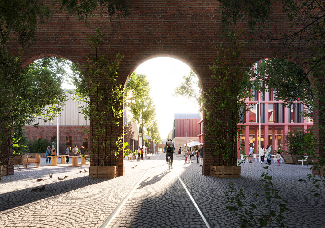 cobe jernbanebyen arches render cobe jernbanebyen arches render