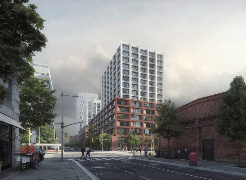 cobe west don lands exterior street cobe west don lands exterior street