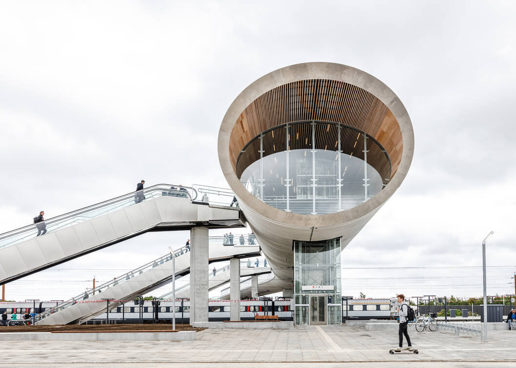 cobe koge nord station exterior detail cobe koge nord station exterior detail
