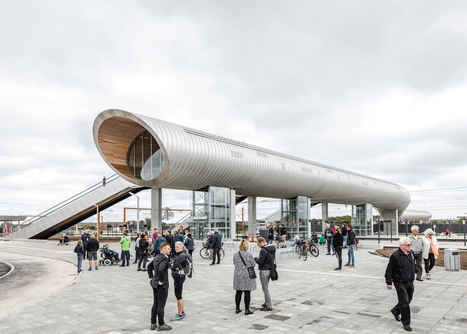 cobe koge nord station exterior people cobe koge nord station exterior people