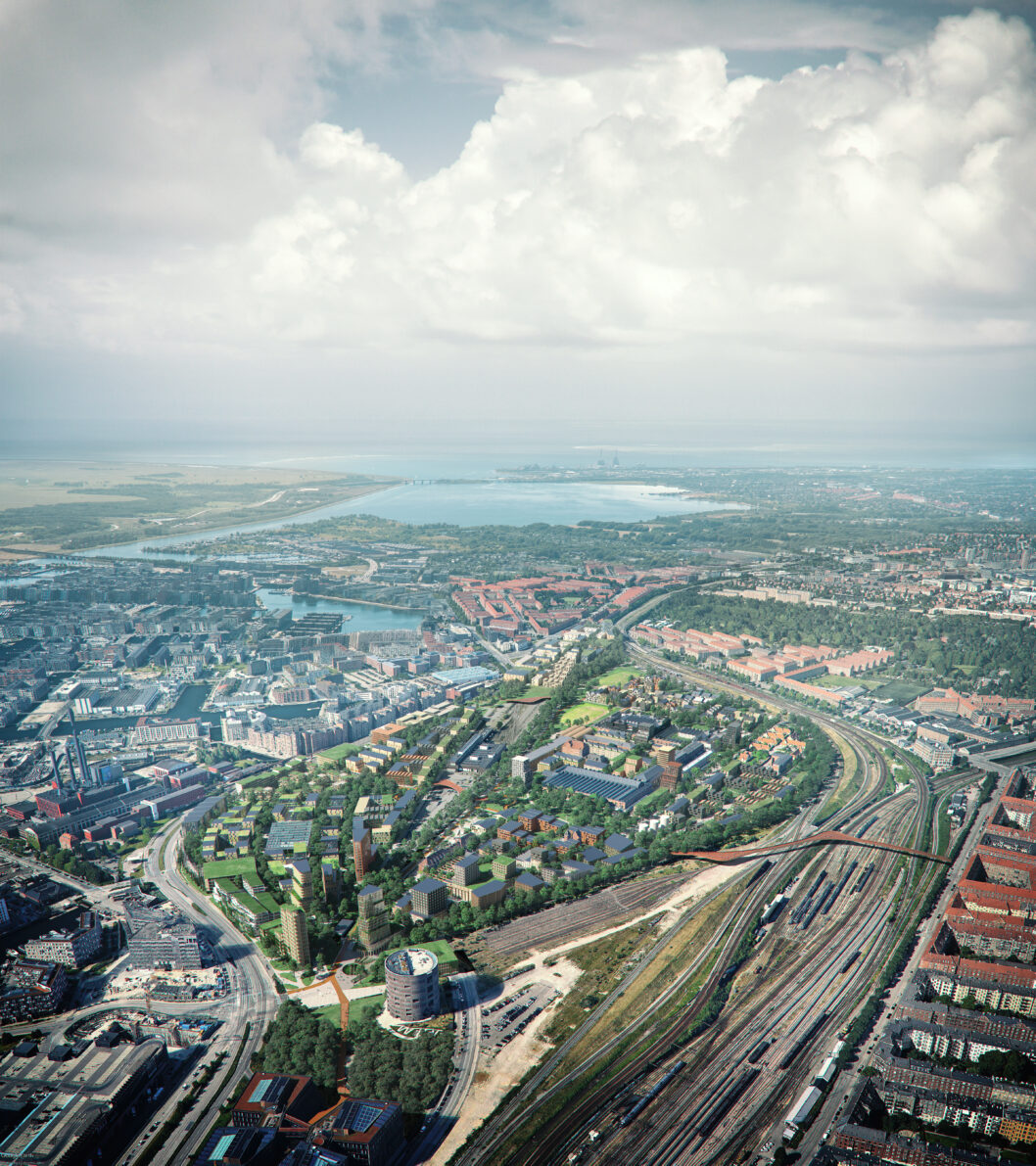 060 cobe jernbanebyen aerial render 060 cobe jernbanebyen aerial render