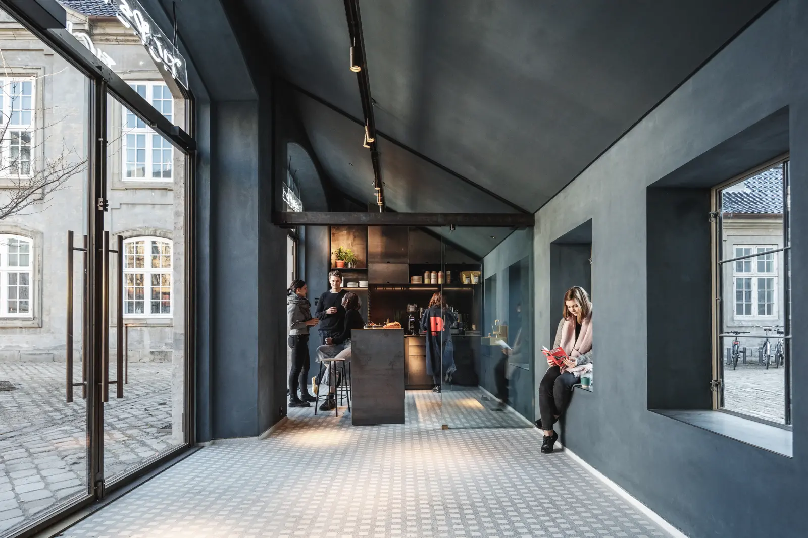 180 design museum exterior cafe